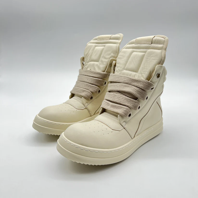 Rick Owens Geobaskets White Jumbo Lace