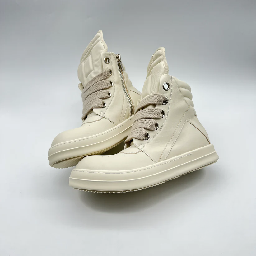 Rick Owens Geobaskets White Jumbo Lace