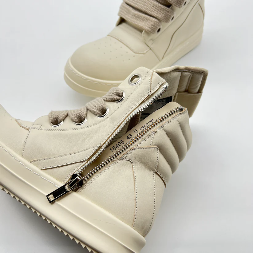 Rick Owens Geobaskets White Jumbo Lace